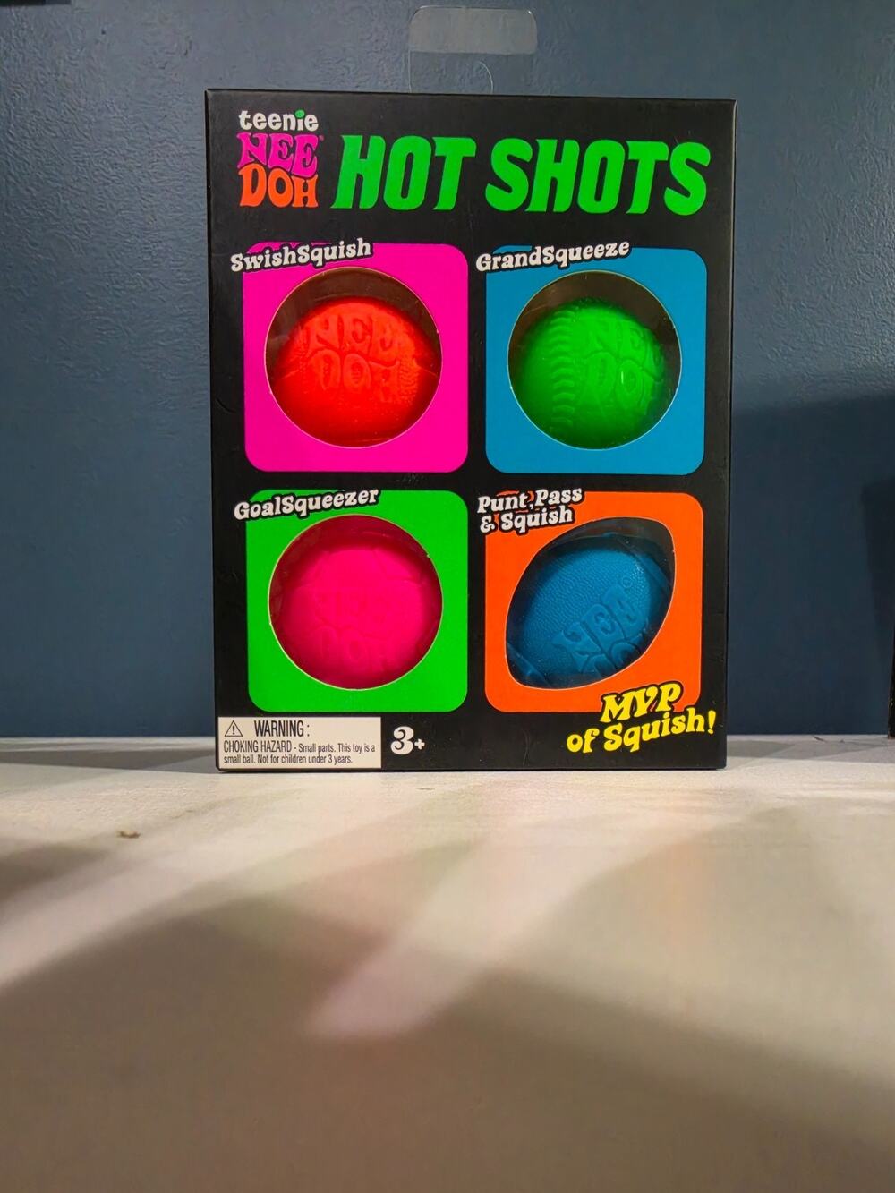 Schylling NeeDoh Teenie Hot Shots 4 Pack - Authentic New Sealed
